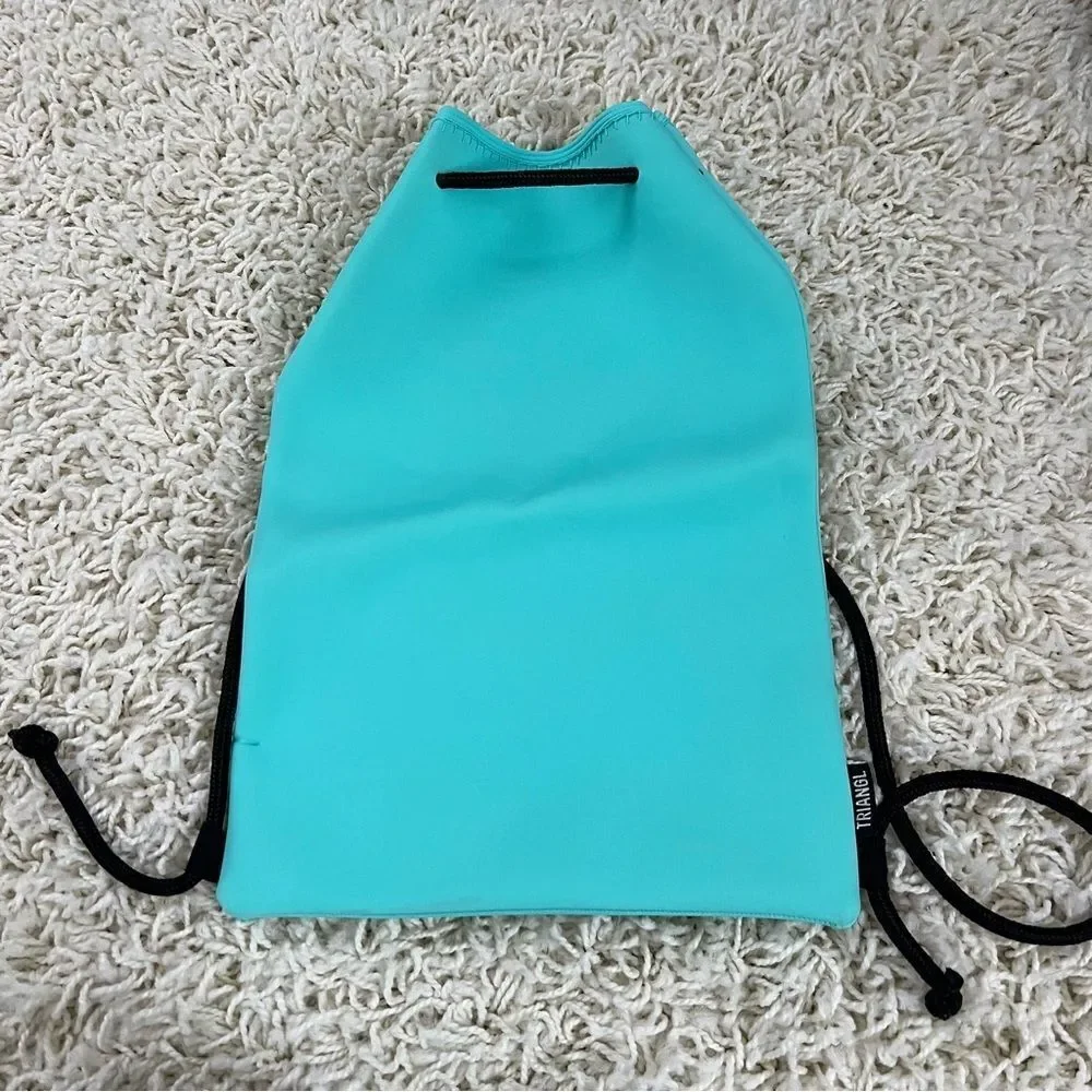 TRIANGL turquoise drawstring beach swim bag